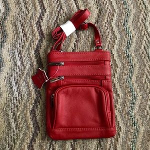 NWT Red Crossbody Bag w/ Long Strap